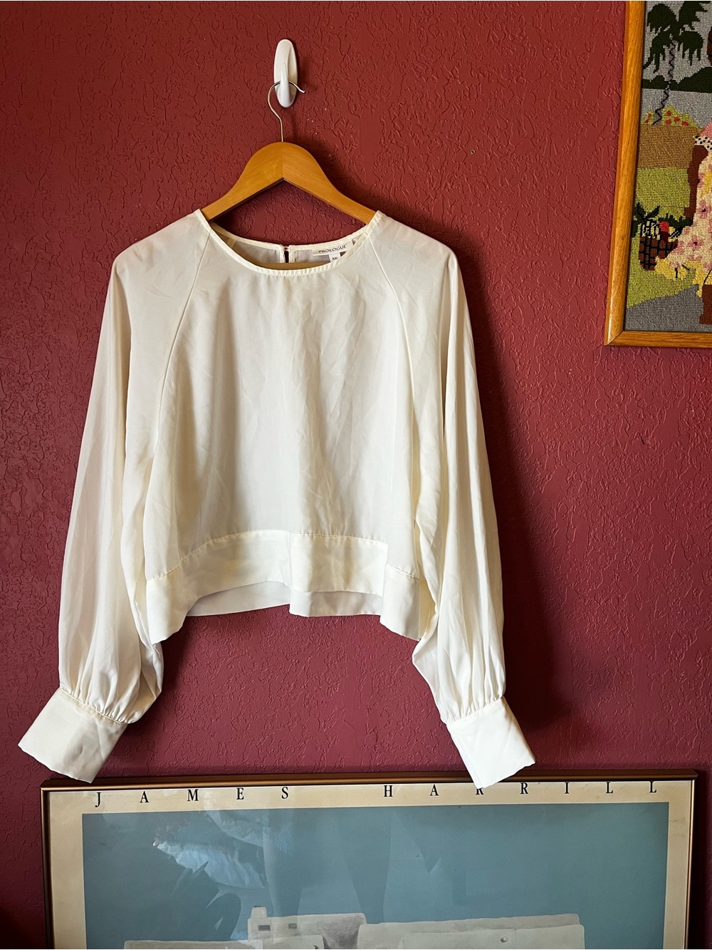 Prologue Cream Long-Sleeve Blouse